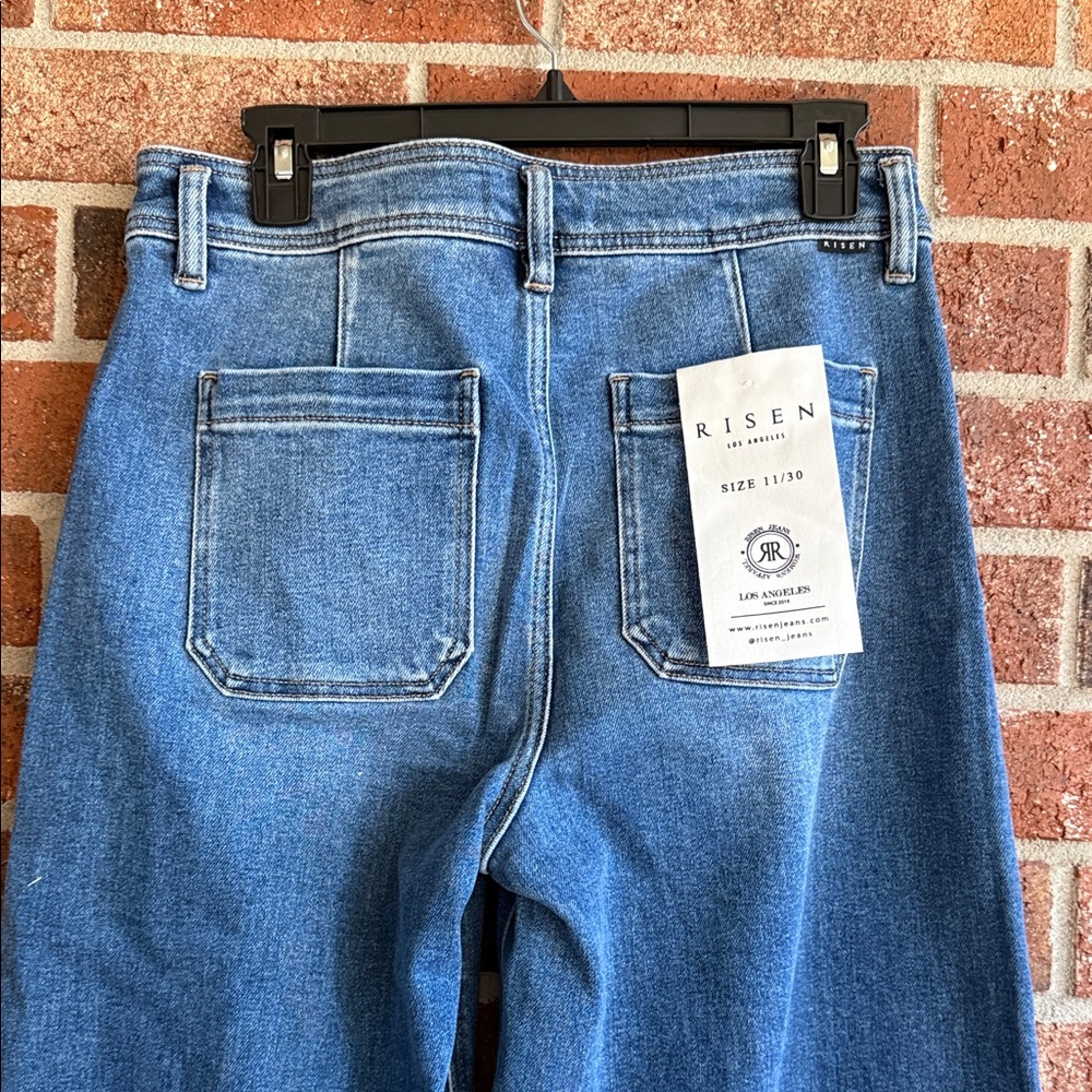 NWT Risen women's jeans size 11/30 wide leg raw hem NEW - Picture 4 of 4